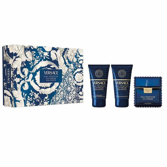 Versace Eau Fraiche Extreme Pour Homme Eau De Parfum Spray 50ml Set 3 Pieces