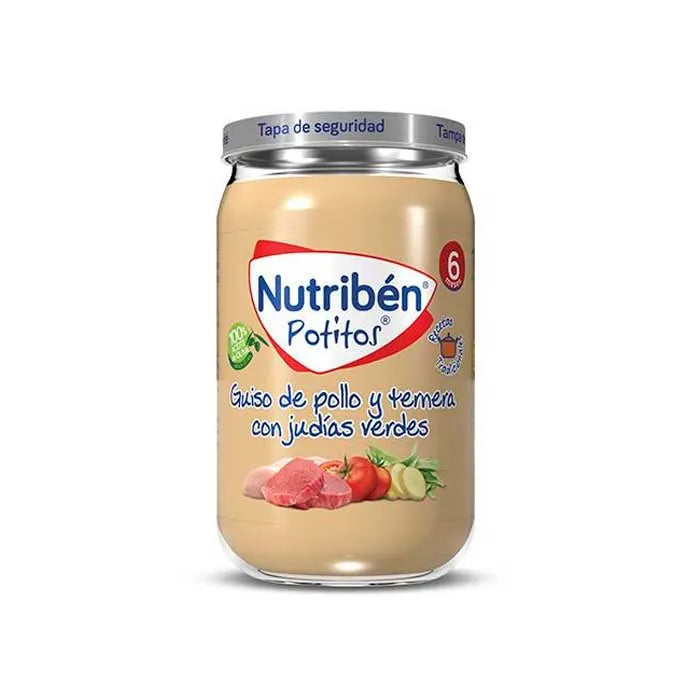 Nutribén Potito Chicken, Beef and Green Beans 235g  
