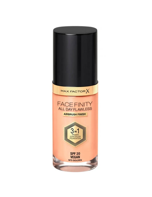 Max Factor Facefinity 3in1 Primer, Concealer y Foundation 75-Golden 30ml