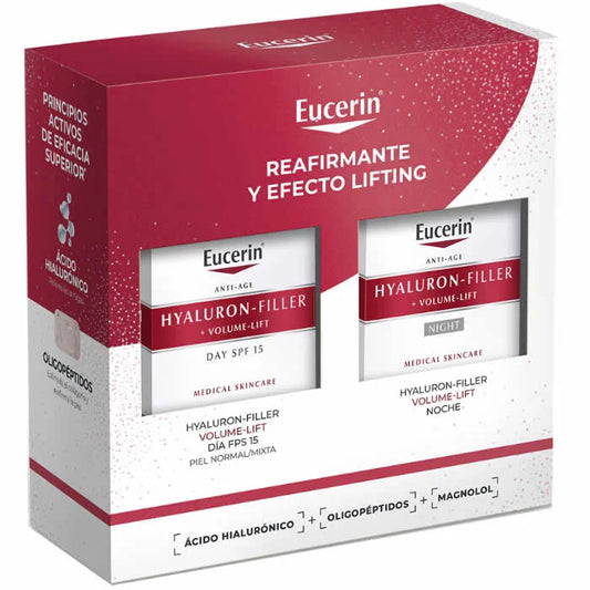 Eucerin Hyaluron Filler Volume Lift Day Cream Spf15 50ml Set 2 Pieces