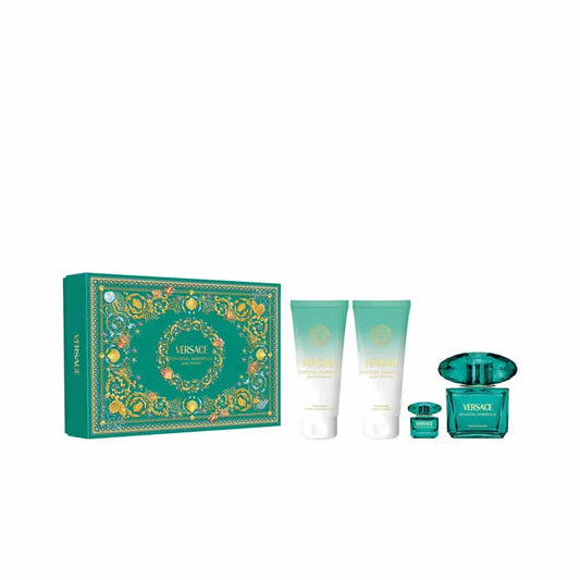 Versace Crystal Emerald Eau De Parfum Spray 90ml Set 4 Pieces
