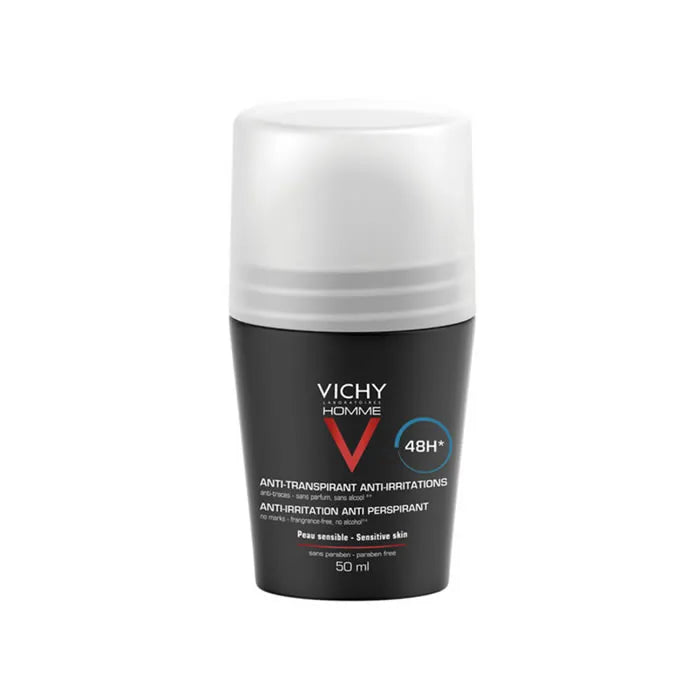 Vichy Homme Roll On Deodorant For Sensitive Skin 50ml