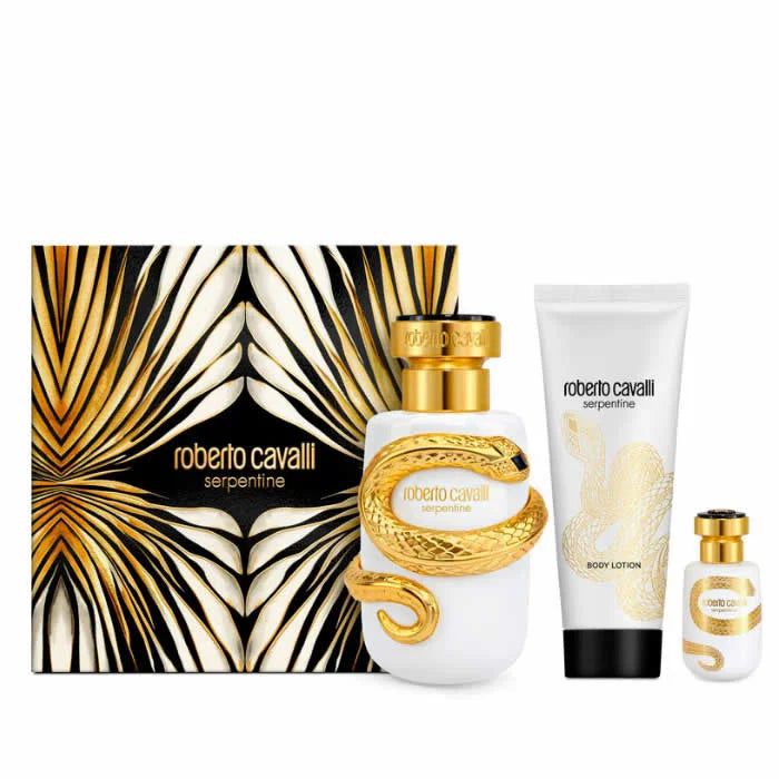 Roberto Cavalli Serpentine Eau De Parfum Spray 100ml Set 3 Pieces