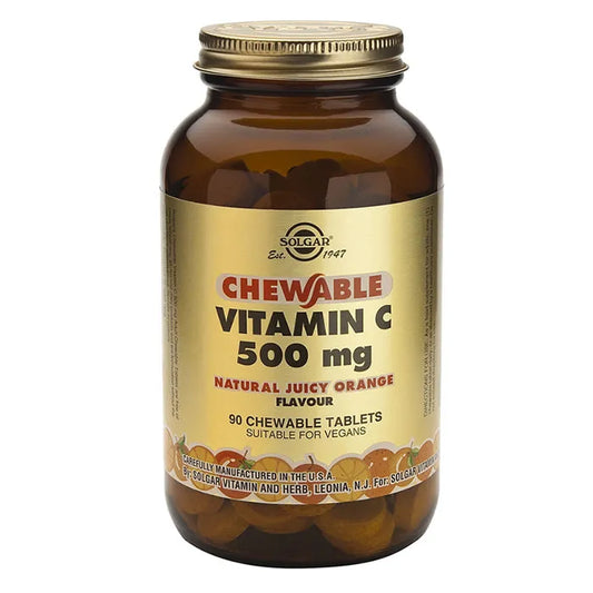 Solgar Vitamin C (Orange Flavour) 500mg 90 Tablets
